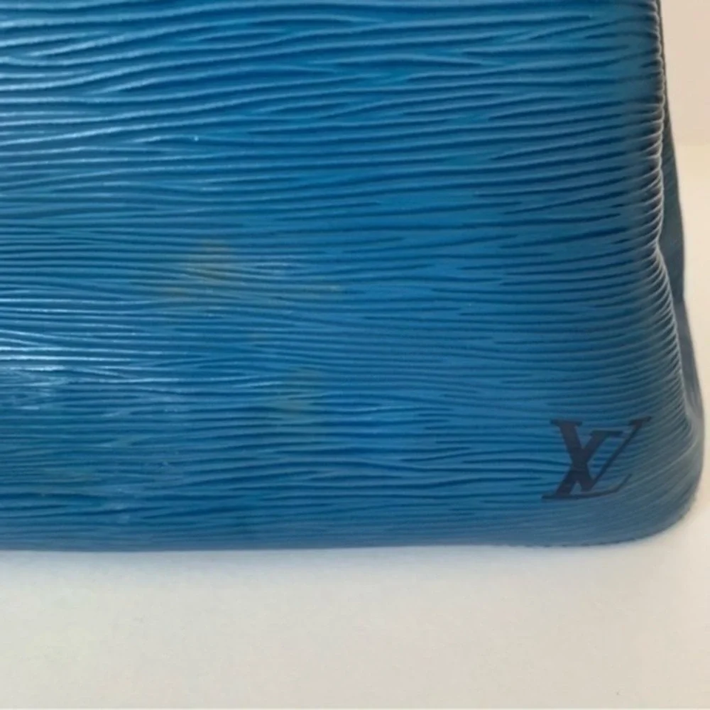 LOUIS VUITTON LV Shoulder Bag Petit Noe Blue Epi - Picture 15 of 16